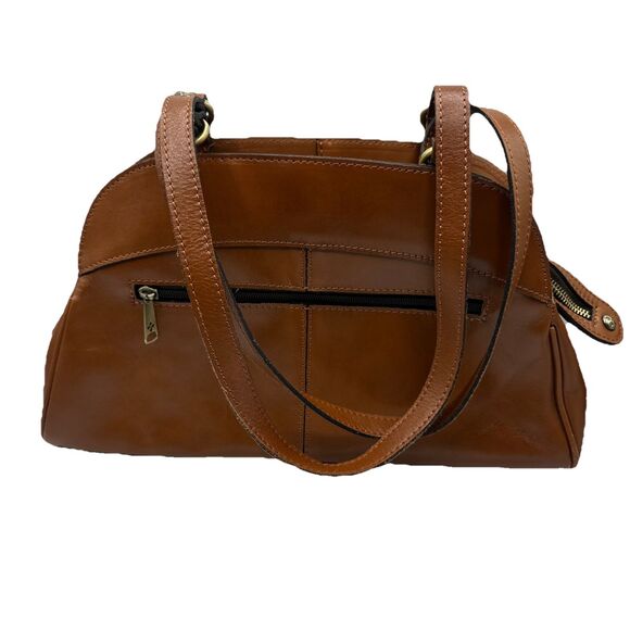 Patricia Nash Macellara Oval Satchel Shoulder Bag Tan Heritage - Picture 3 of 16